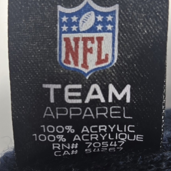 Chicago Bears Pom Beanie NFL Apparel 47 Brand One Size NFL Beanie EUC - Picture 3 of 4